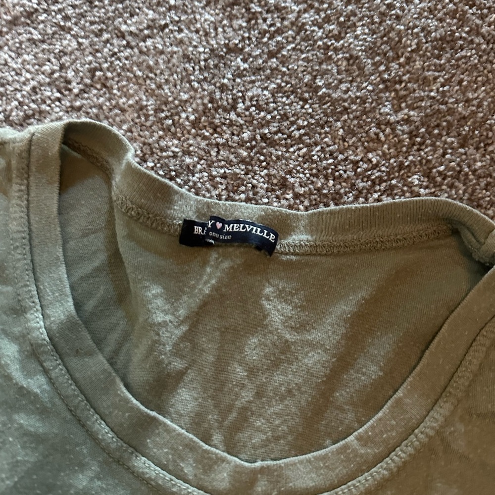 Brandy Melville Olive Alien Patch Tee - image 2